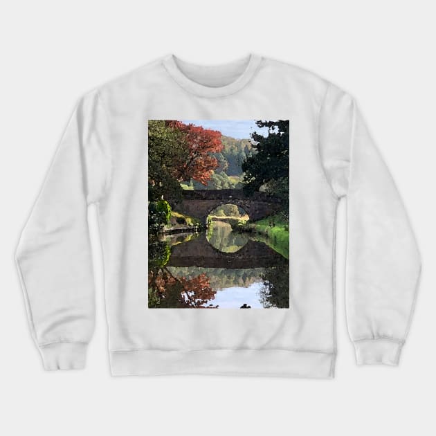 Leek and Calder Canal Watercolour Crewneck Sweatshirt by bywhacky